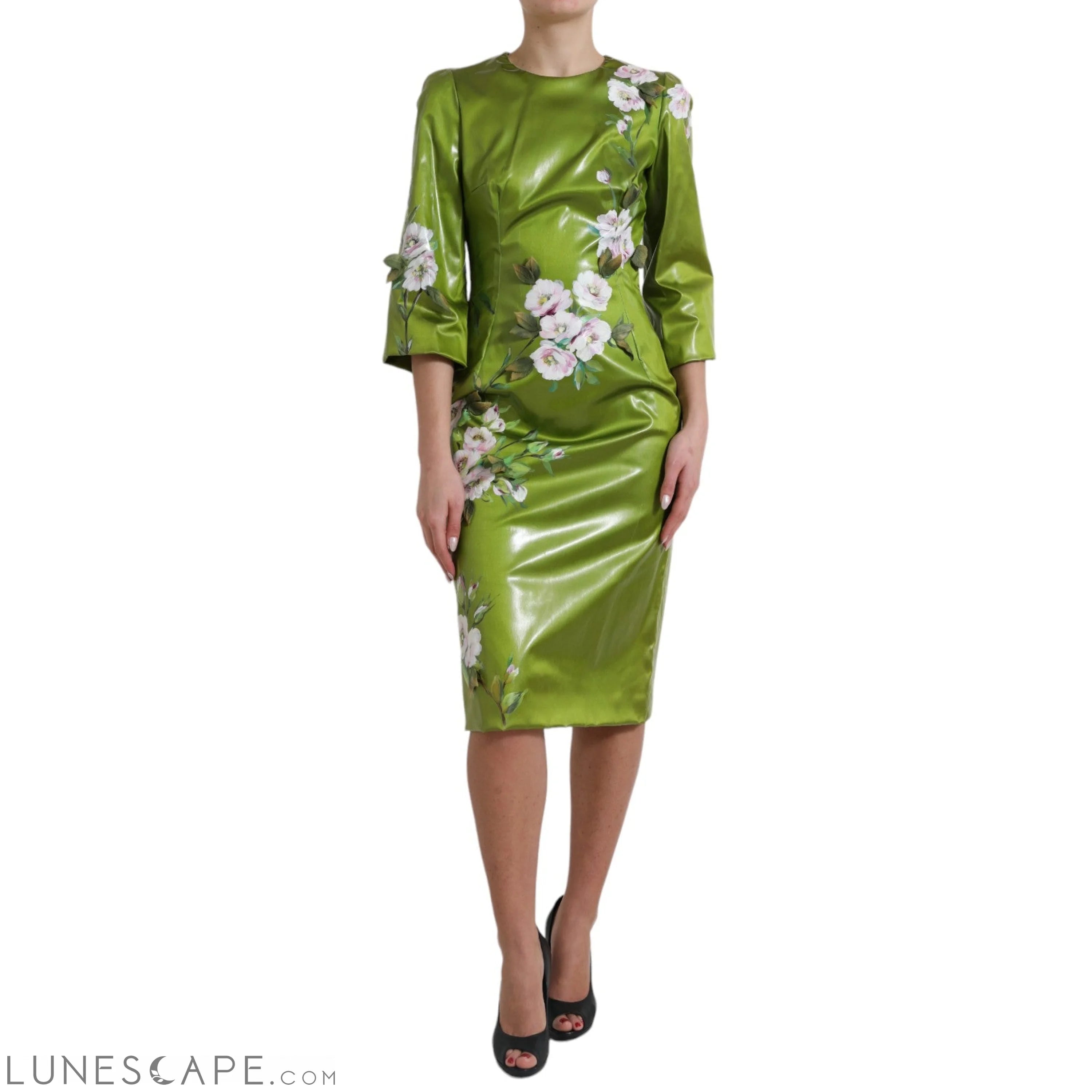 Weekend Hot Prices Dolce & Gabbana Floral Elegance Midi Sheath Dress