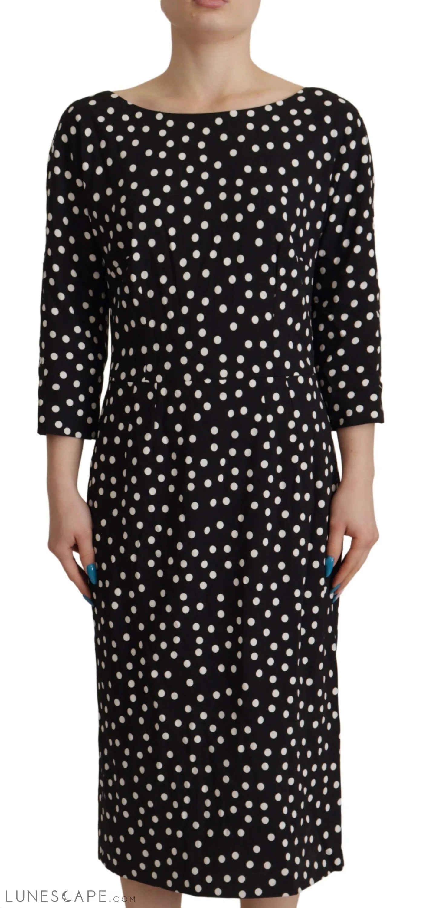 Weekend Big Sale Dolce & Gabbana Polka Dot Sheath Midi Elegance