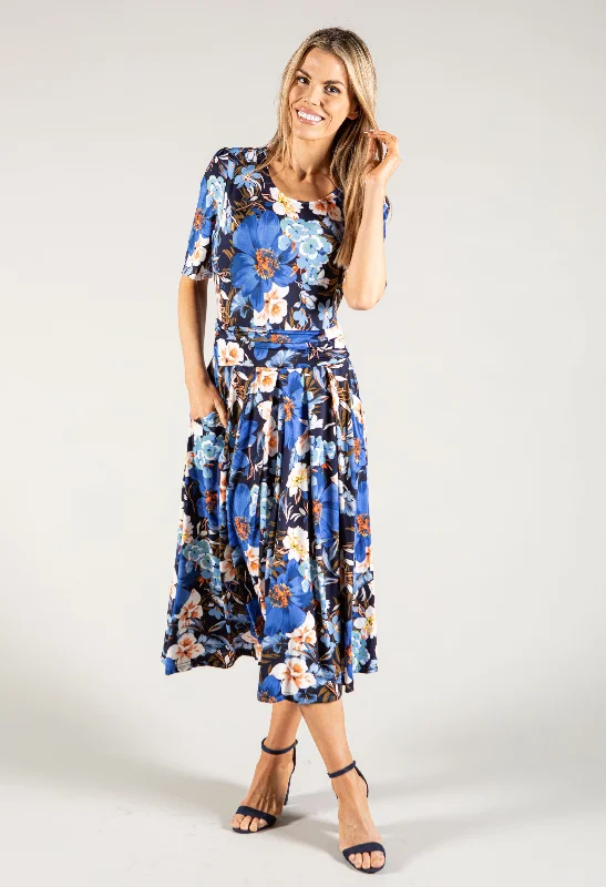 Weekend Price Slash Day Floral Bloom Midi Dress