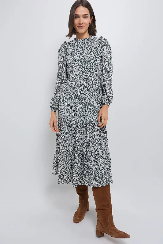 Massive Discounts Green Floral Jesse Midi Dress