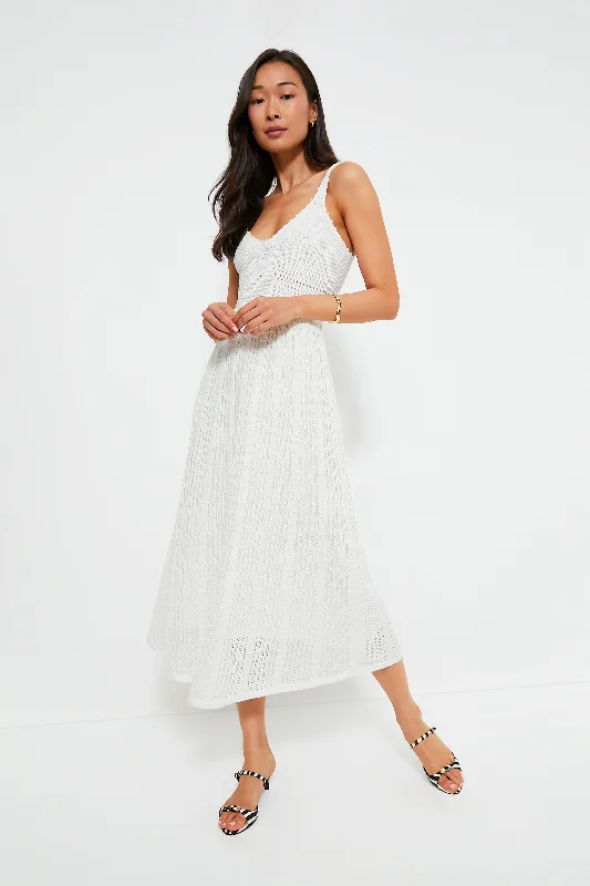 Weekend Deals Galore Ivory Knit Midi Dress