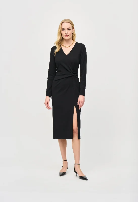 Weekend Bargain Blast Midi Knot-slit Dress