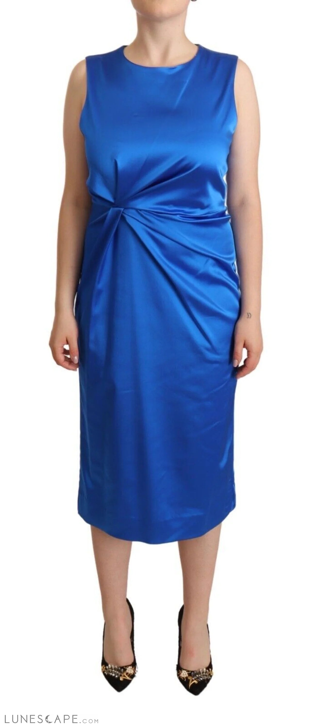 Weekend Flash Offers P.A.R.O.S.H. Elegant Sleeveless Sheath Midi Dress