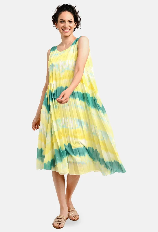 Flash Sale Plisse Pleated Midi Dress