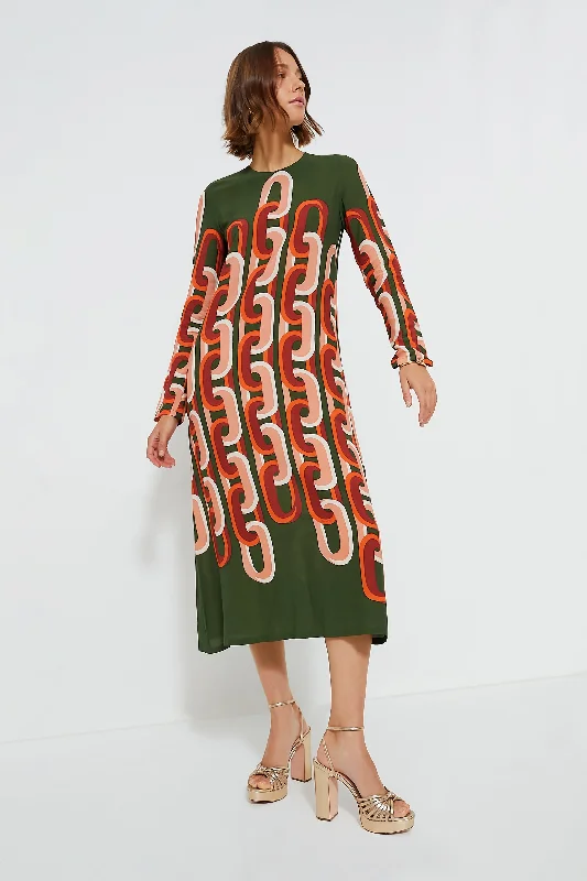 Weekend Markdowns Galore Prometheus Placee Long Sleeve Midi Swing Dress