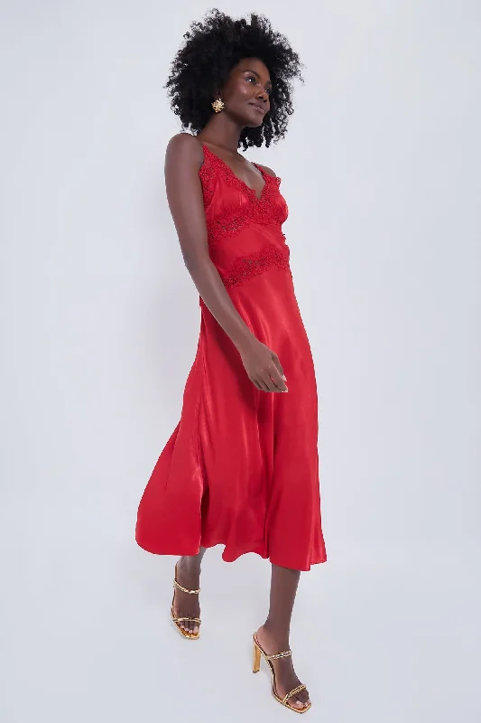 Limited Edition Red Frankie Midi Dress