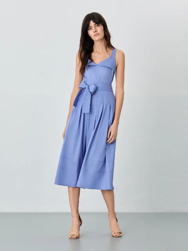 Weekend Only Savings Sleeveless Midi Dress In Tencel Blend