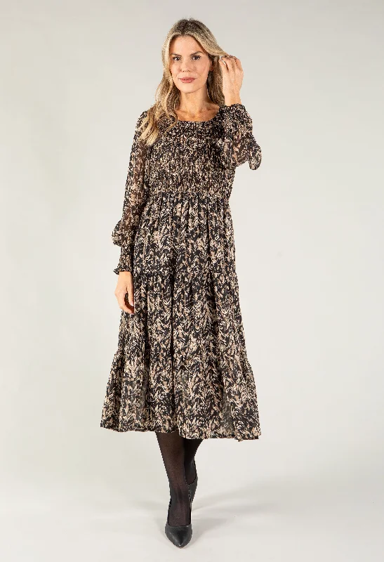 Sale Alert Smocking Bodice Midi Dress