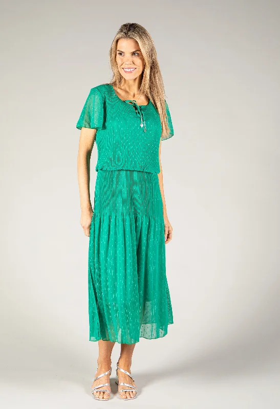 Special Offers Tie Neck Midi Dress