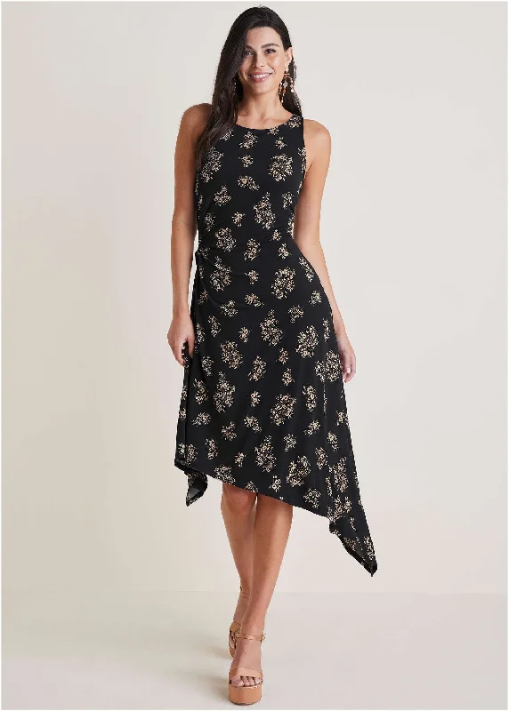 Weekend Buy One Get One Tie Side Midi Dress - Tossed Wildflowers