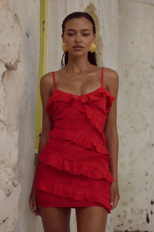 Clearance Event AISHA MINI DRESS - RED