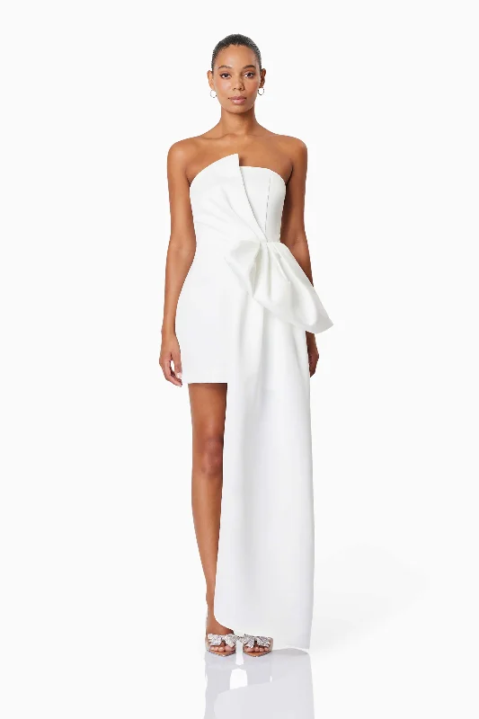 Weekend Special Bargains Alice Bow Strapless Mini Dress In White
