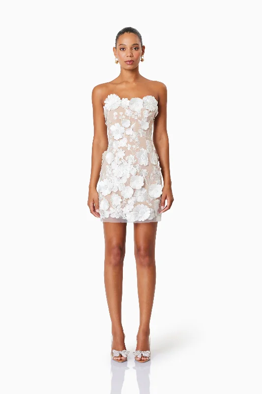 Seasonal Discounts Arabella Strapless Mini Dress In White