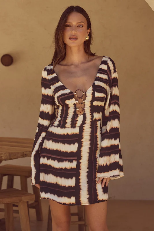 Weekend Flash Deals AZURE MINI DRESS - NORIA PRINT