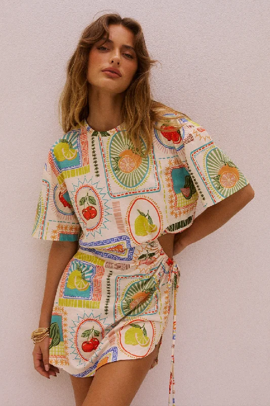 Shop & Save Big BRIZZIE MINI DRESS - AGATA PRINT