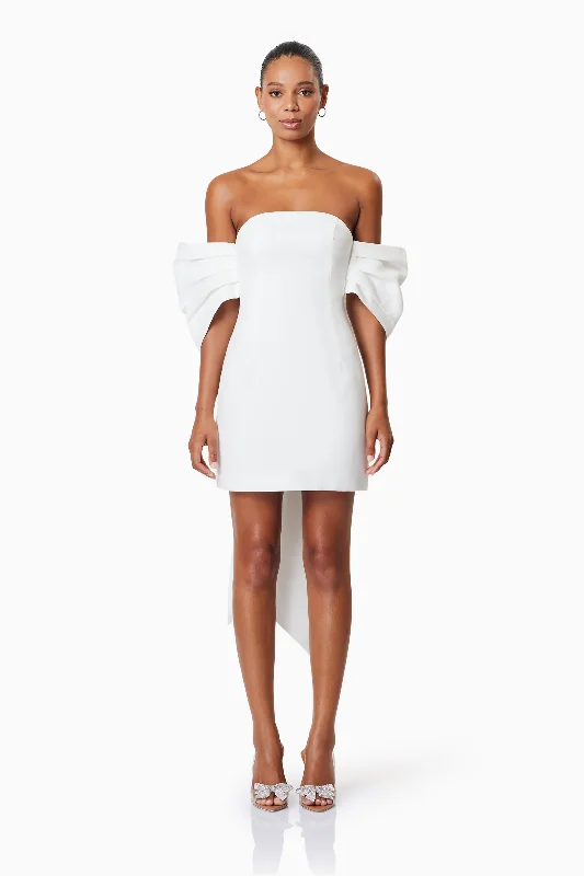 Weekend Steal of the Day Calypso Bow Detail Mini Dress In White