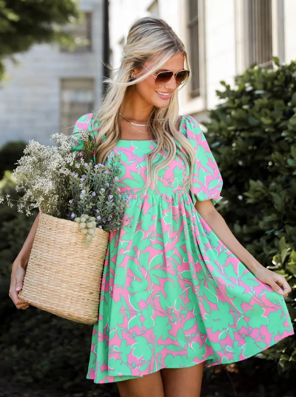 Limited Stock FINAL SALE - Certainly Sweet Pink Floral Mini Dress
