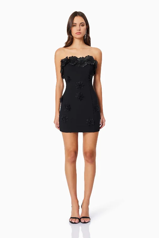 Limited Edition Charlotte Strapless Mini Dress in Black