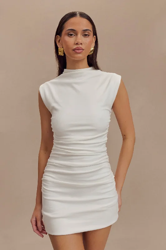 Mega Discounts Elliot High Neck Sleeveless Mini Dress - White