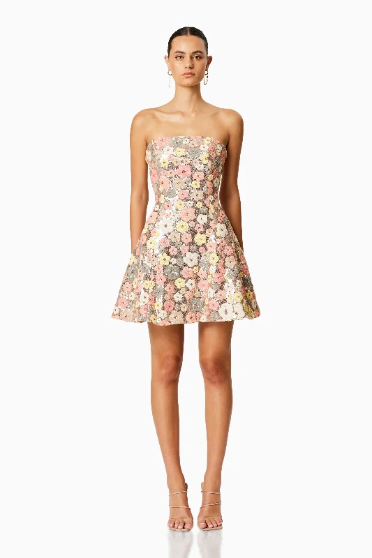 Best Price Ever Forsythia Strapless Mini Dress In Multi