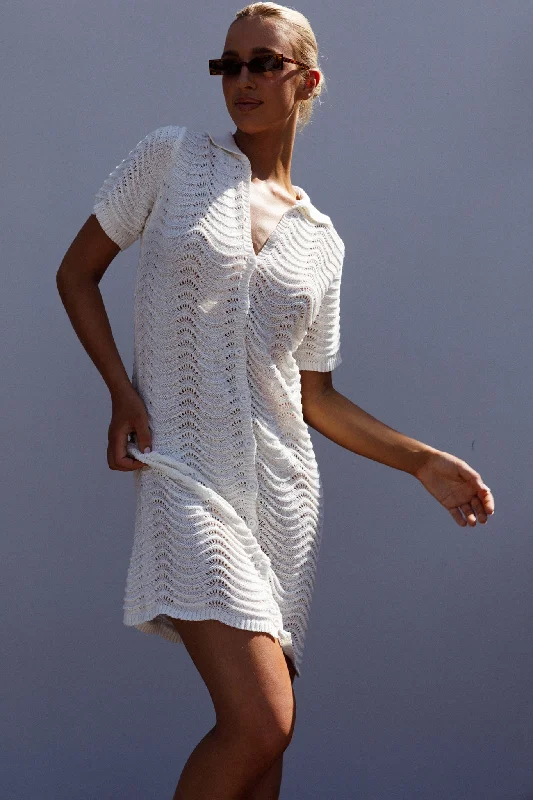 Buy More, Save More Glennon B Crochet Shirt Dress White