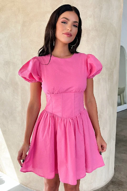Flash Offer Jordyn Dress - Hot Pink
