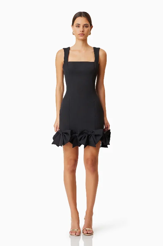Weekend Special Sale Kennedy Mini Bow Dress In Black