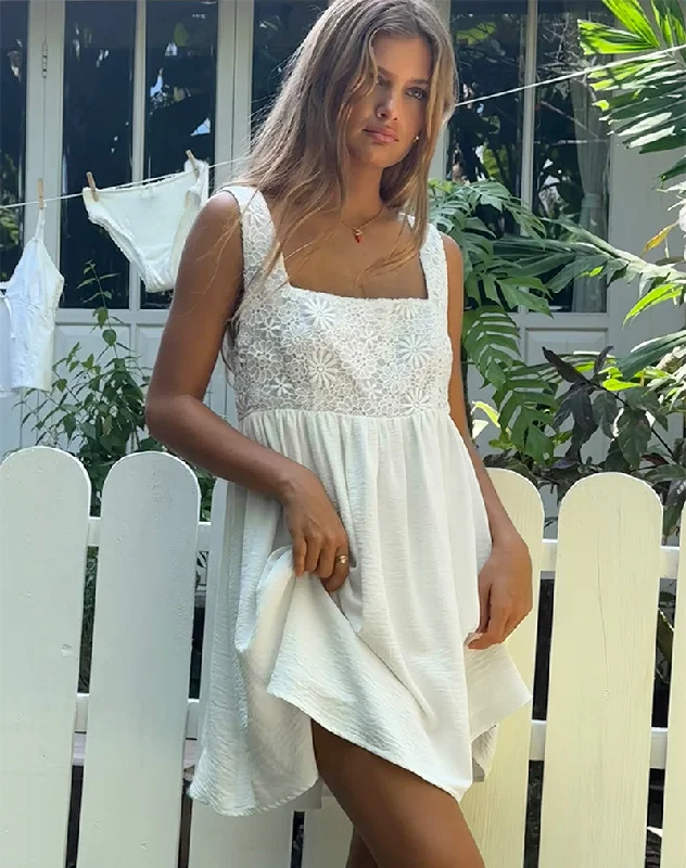 Hot Savings Alert Liselotte Mini Dress in Ivory