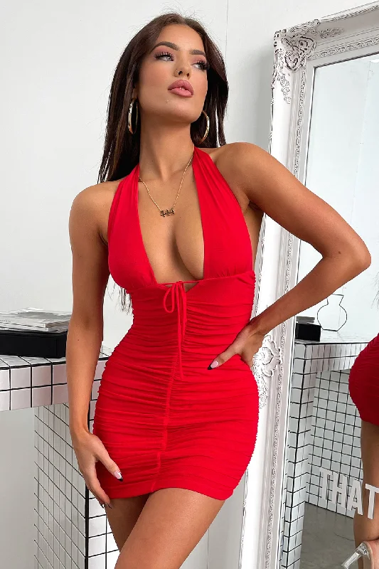 Extra Discount Mink Dress - Red