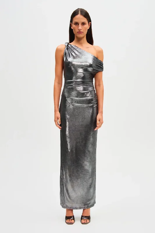Instant Discount Nyra Metallic Gown Silver
