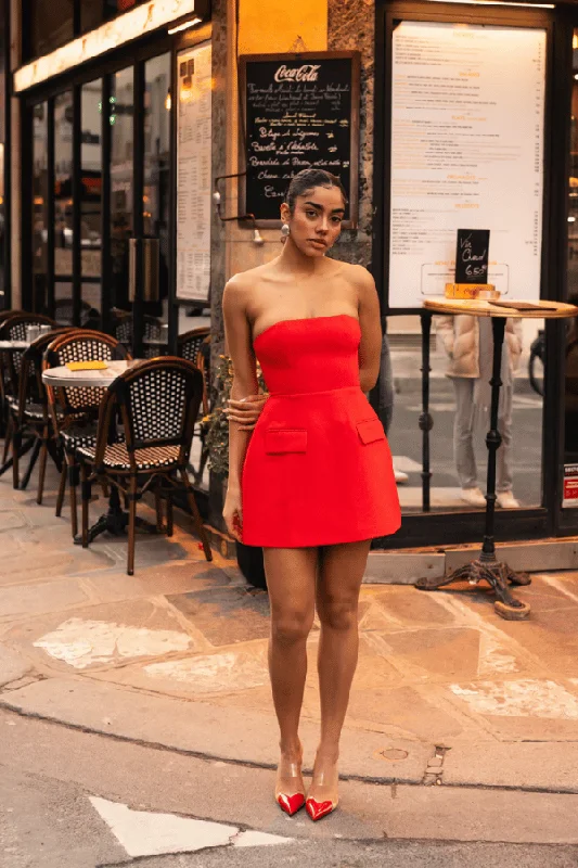 Weekend Steals The Ultimate Muse Strapless Dress Red