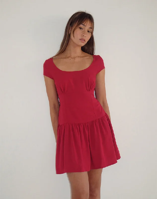 Weekend Special Ohayo Mini Dress in Adrenaline Red