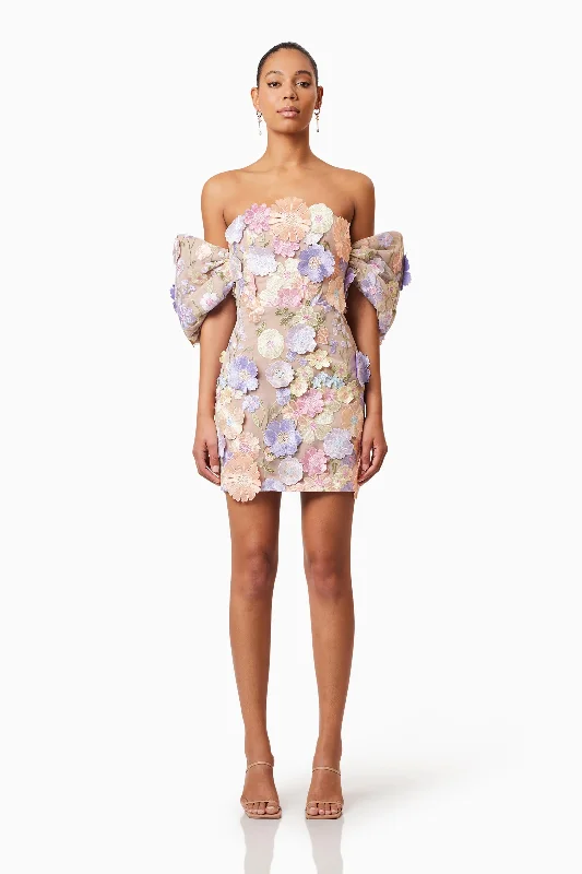 Weekend Bonanza Perry Embellished Mini Dress in Purple