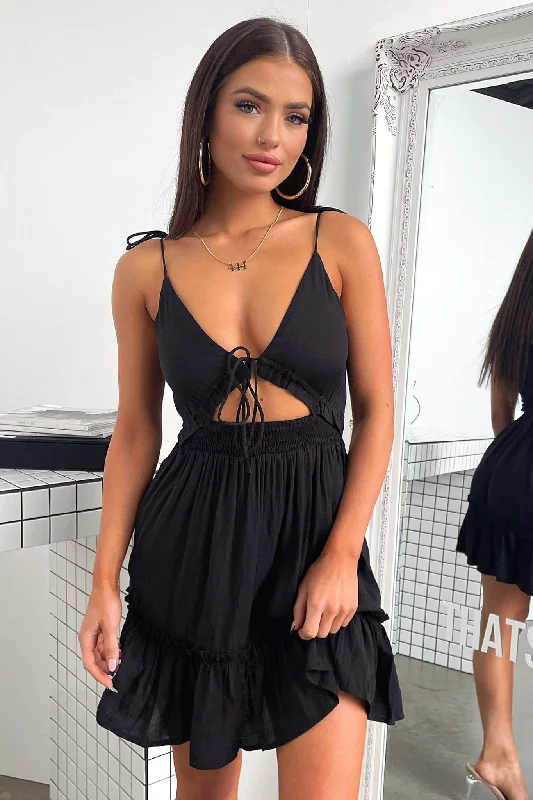 Weekend Discount Rush Primerose Dress - Black