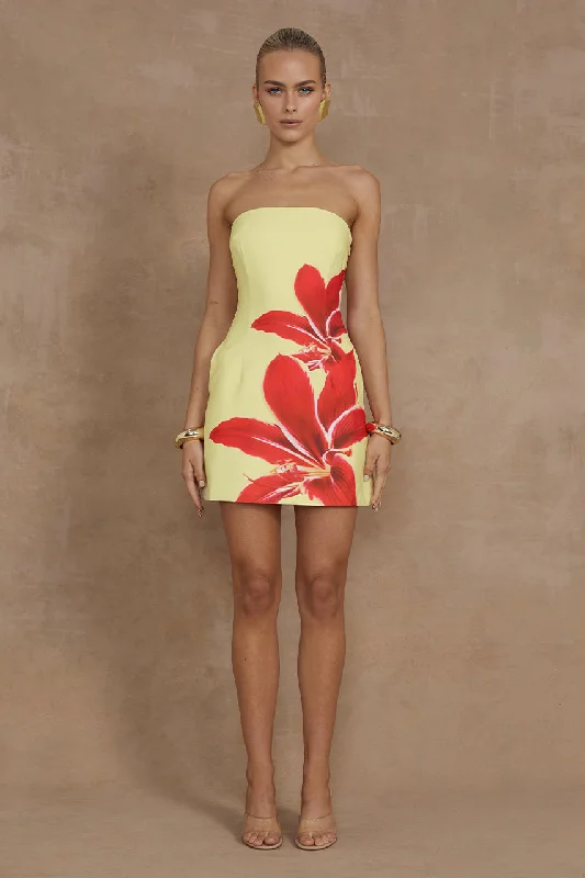 Deal Frenzy PRIMROSE MINI DRESS - YELLOW LILY