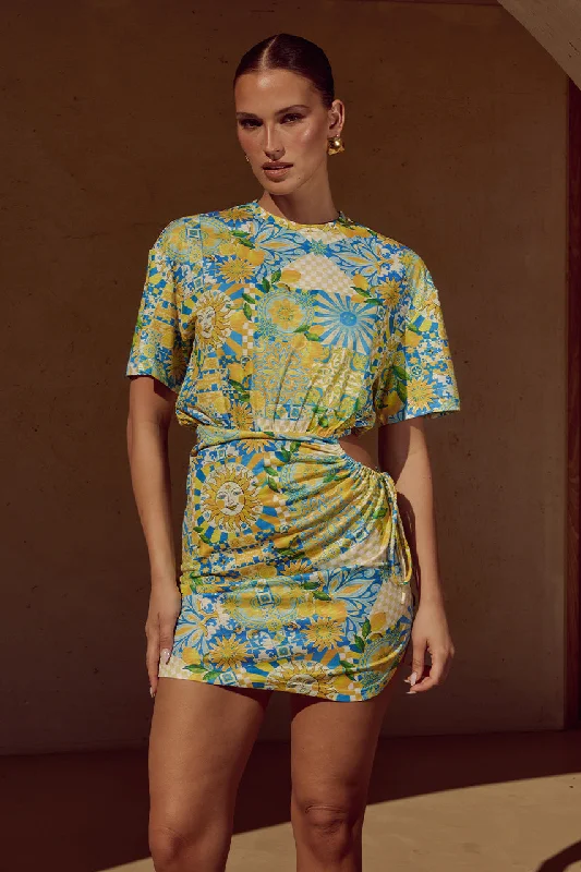 Weekend Flash Markdown SARICO MINI DRESS - ANACAPRI LEMON