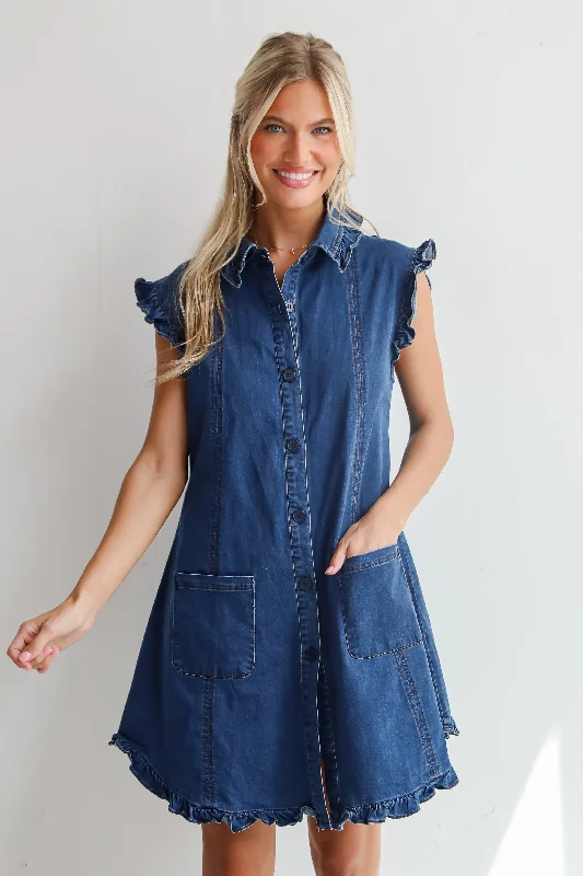 Weekend Flash Markdown Simple Adoration Denim Mini Dress