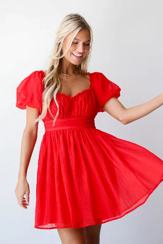 Best Offers FINAL SALE - Total Crush Red Mini Dress