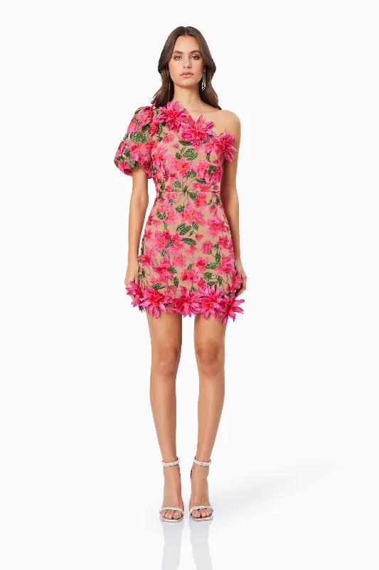Weekend Limited-Time Offers Valentina Mini One Shoulder Dress in Pink