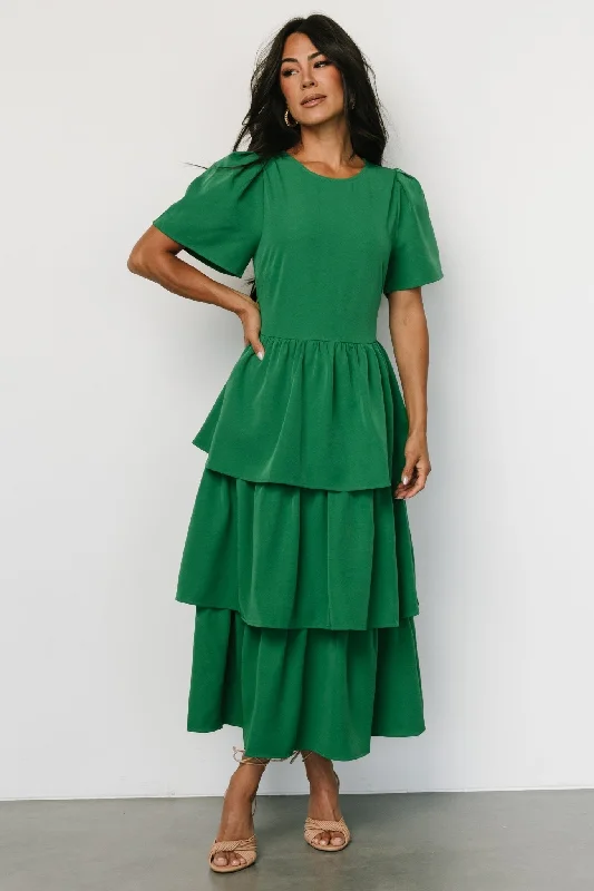 Seasonal Sale Cadenza Tiered Maxi Dress | Green
