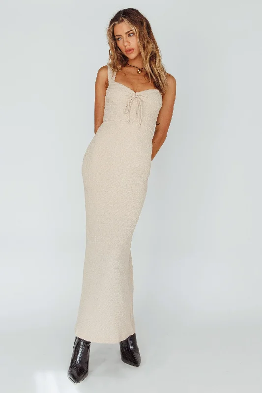 Price Slash Alert Carinn Tied Bust Maxi Dress Clay