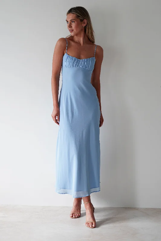 Weekend Big Sale Cayson Open Back Maxi Dress | Blue
