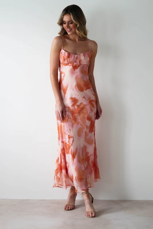 Shop & Save Now Starling Printed Maxi Dress | Orange Print