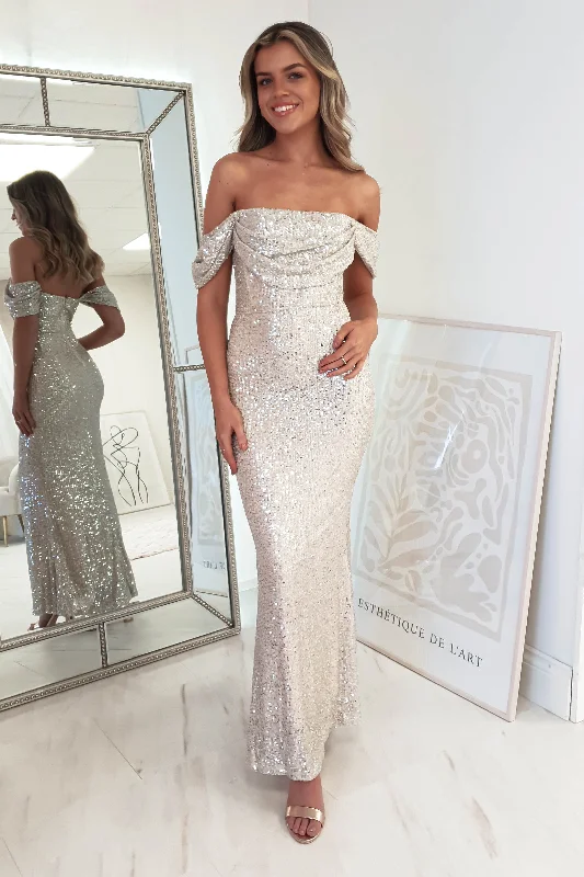 Weekend Sale Marathon Haidy Sequin Maxi Dress | Champagne