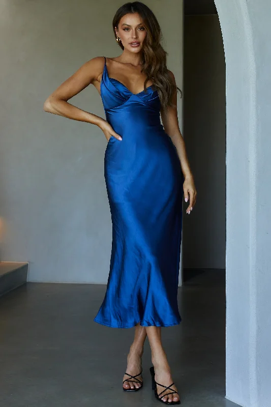 Big Offers Infinity Pintuck Bust Maxi Dress Navy