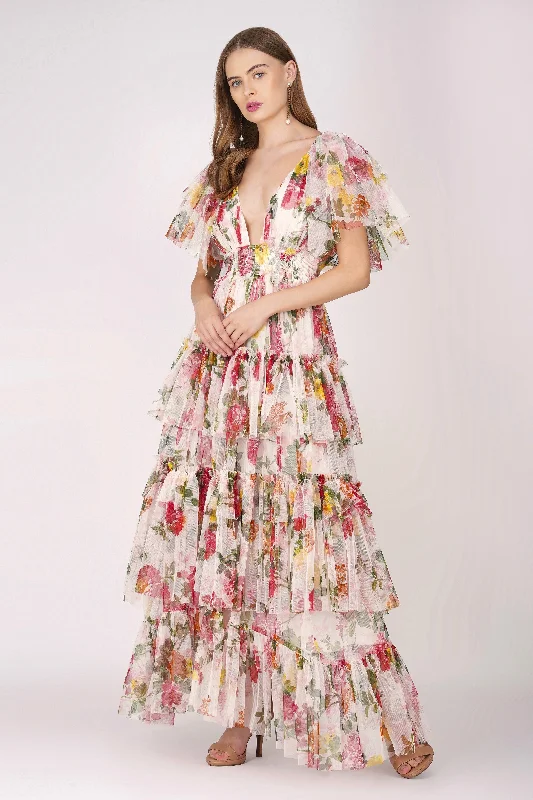 Instant Savings Jasmine Maxi Dress in Floral Print