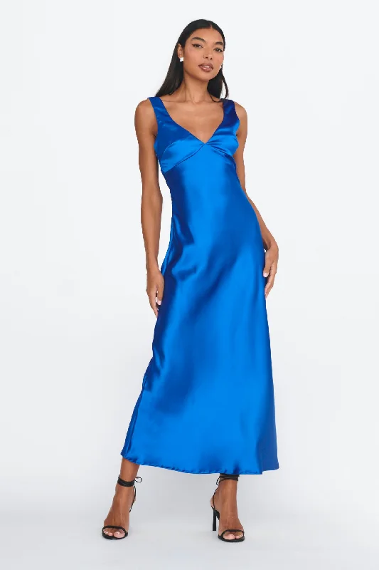 Today Only Jelena Draped Back Maxi Dress Sapphire