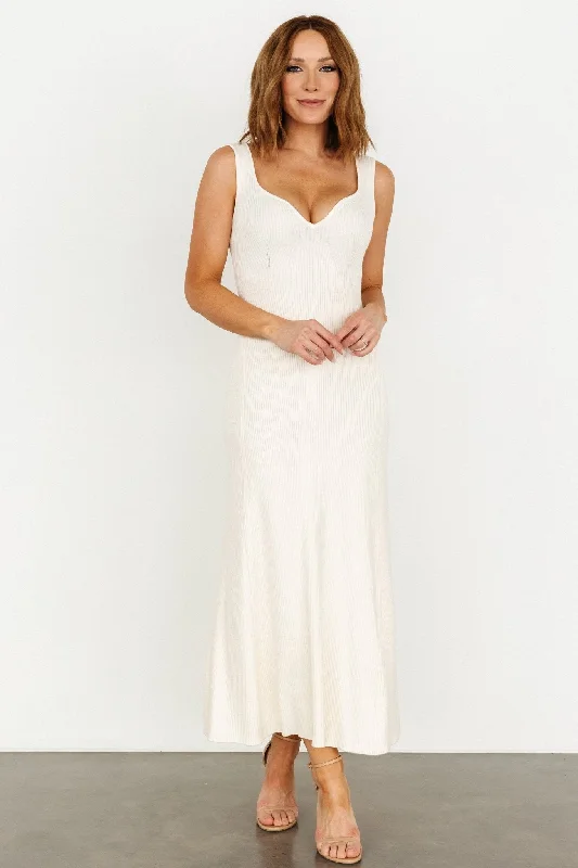 Weekend Massive Discounts Justine Ribbed Tank Maxi Dress | Cream