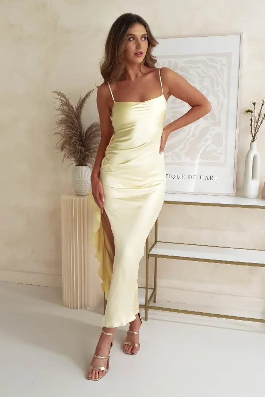 Weekend Top Offers Kobi Satin Maxi Dress | Yellow