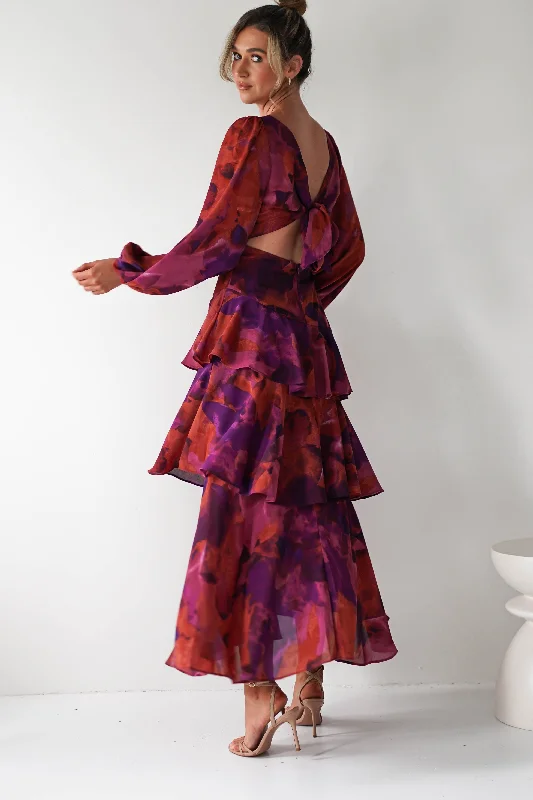 Weekend Bargain Time Lainey Ruffle Maxi Dress | Mixed Print